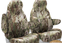 Image is representative of Coverking Multicam Camo Tactical Seat Covers.<br/>Due to variations in monitor settings and differences in vehicle models, your specific part number (CTSCMC1BM7119T) may vary.